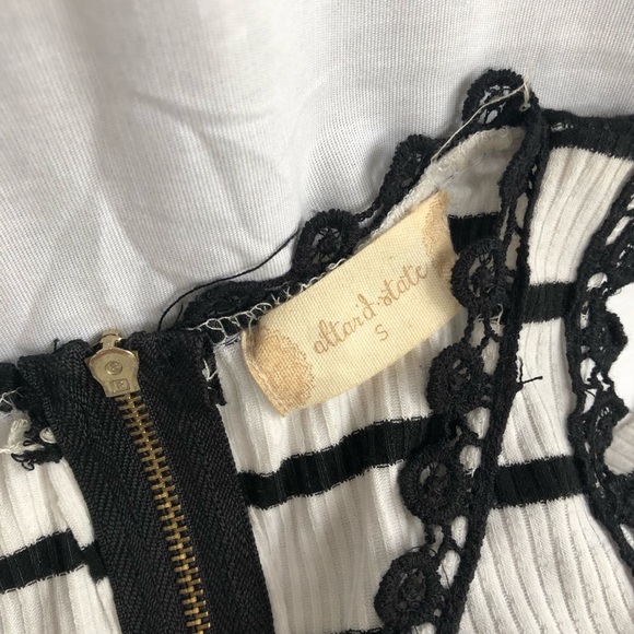 BLACK AND WHITE STRIPED CAMISOLE / BLOUSE - Picture 4 of 4